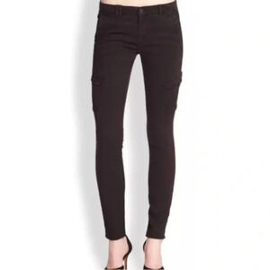 Vince Womens 26 Slim Cargo Mulberry Pant